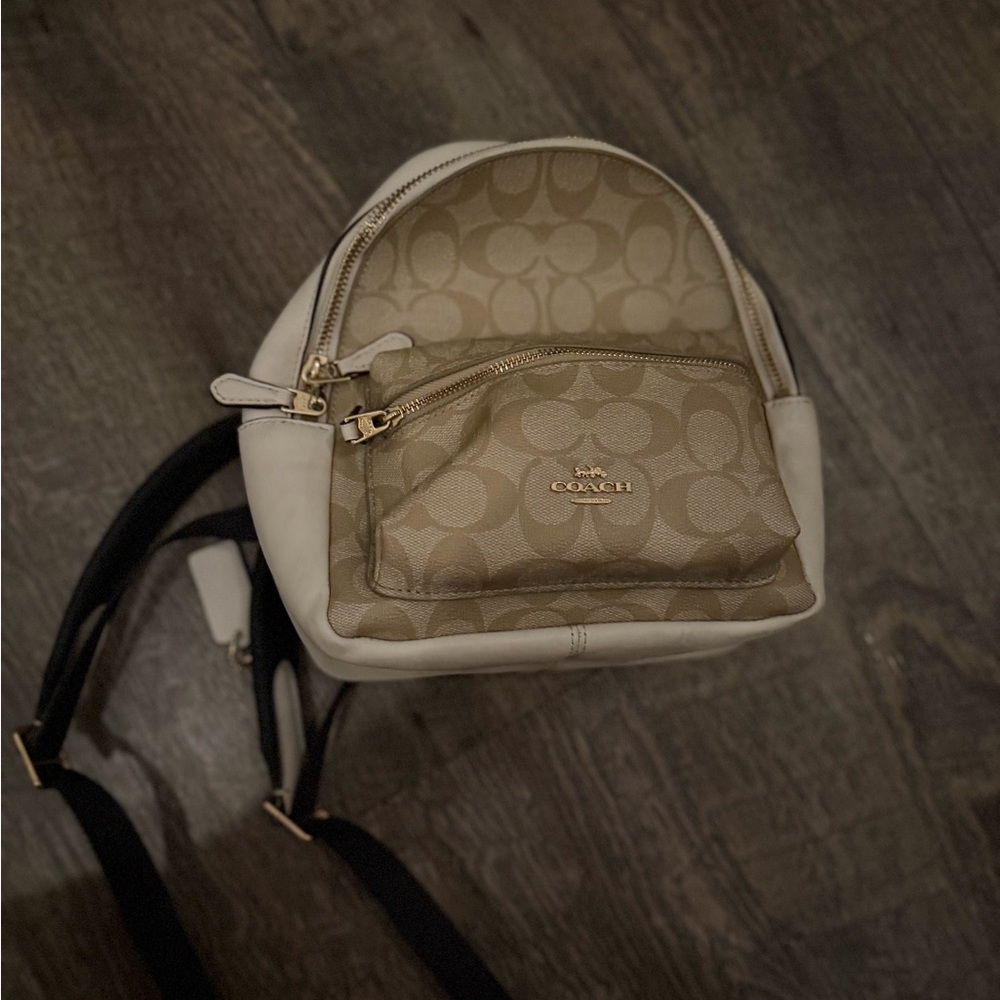 Coach Beige and White Women's Backpack